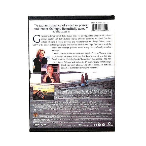 “Message in a Bottle” (1999) Widescreen Edition DVD (Kevin Costner) - Picture 3 of 6